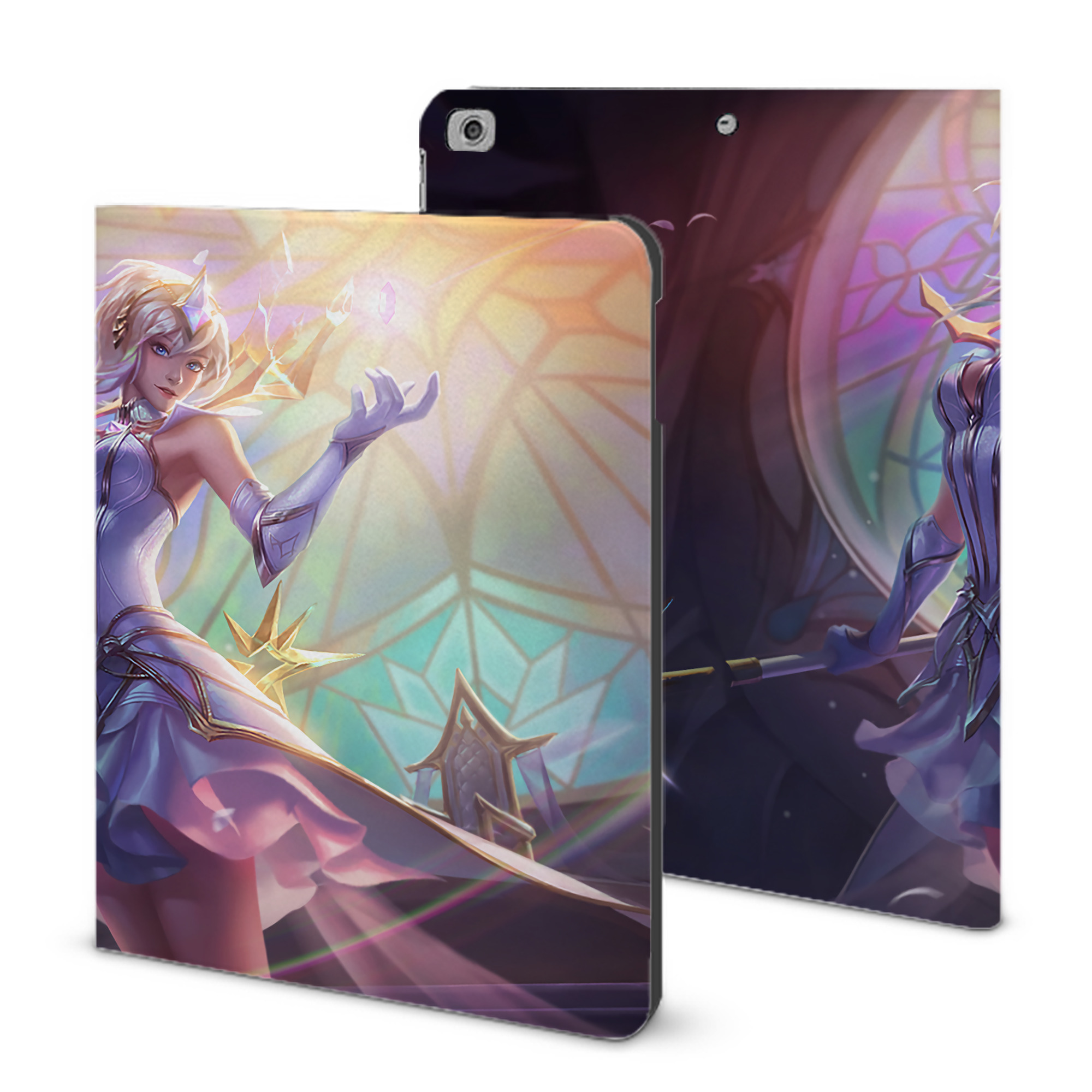 （画像用） リーグ・オブ・レジェンド League of Legends LOL IPad ケース ブック型 PUレザー TPU 耐衝撃 軽量 薄型 ペン収納なし 全面保護 IPad 各モデル対応